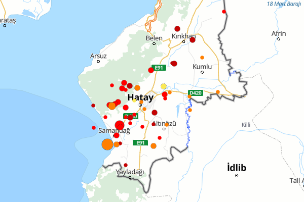 Hatay'da deprem