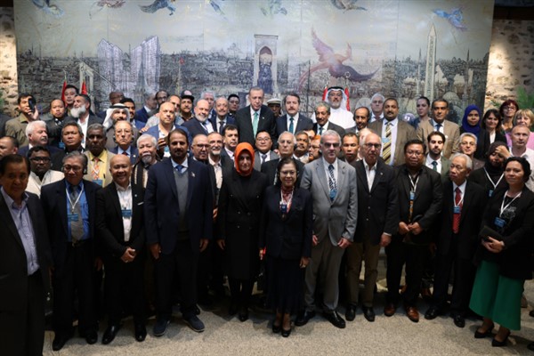 Cumhurbaşkanı Erdoğan, Uluslararası Emek ve Dayanışma Kongresi'nin katılımcı başkanlarını kabul etti