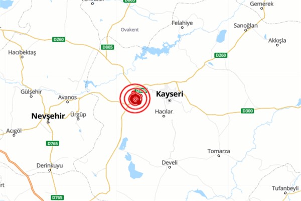 Kayseri'de 4.9 büyüklüğünde deprem