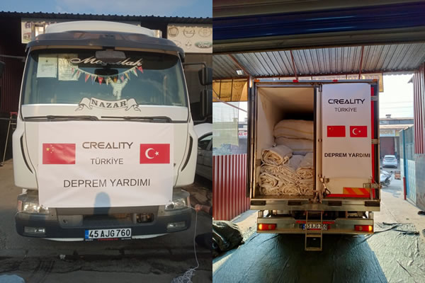 Çinli 3D yazıcı üretim şirketi Creality'den depremzedeler için yardım