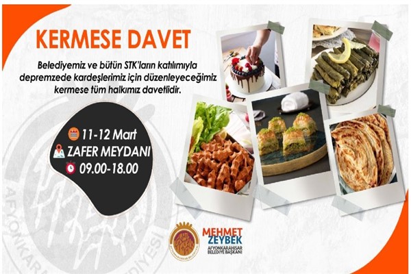Afyonkarahisar’da depremzedeler için kermes düzenlenecek