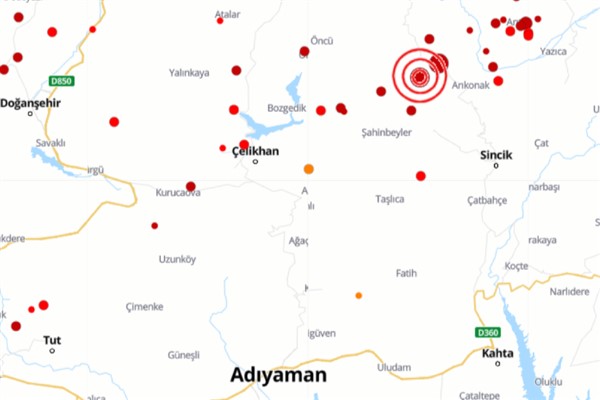 Adıyaman'da 4.0 büyüklüğünde deprem