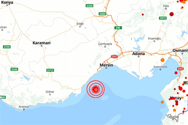 Akdeniz'de 4.6 büyüklüğünde deprem