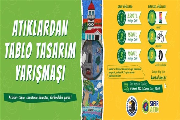 Kartal Belediyesi’nin ‘Atıklardan Tablo Tasarım Yarışması’ başladı