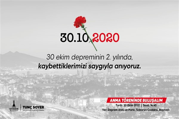 İzmir depreminde yaşamını yitiren 117 kişi anılacak