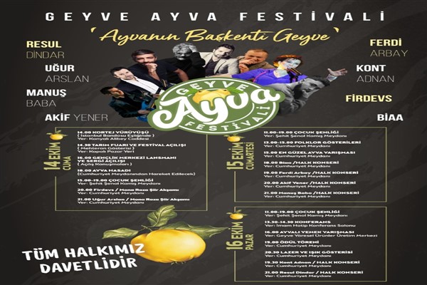 Geyve Ayva Festivali'ndeki konserler iptal edildi