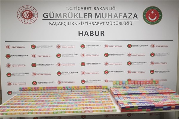 Habur Sınır Kapısı'nda bin 33 adet kaçak elektronik sigara ele geçirildi