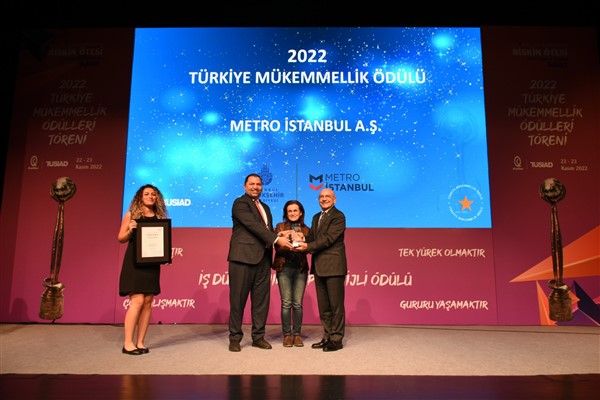 Metro İstanbul, "mükemmellik ödülü" aldı