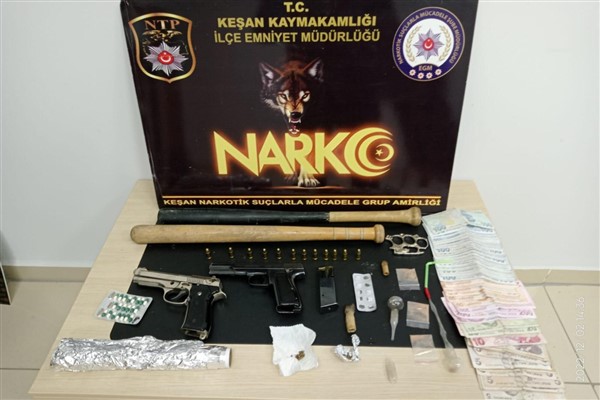 Keşan'da uyuşturucu operasyonu