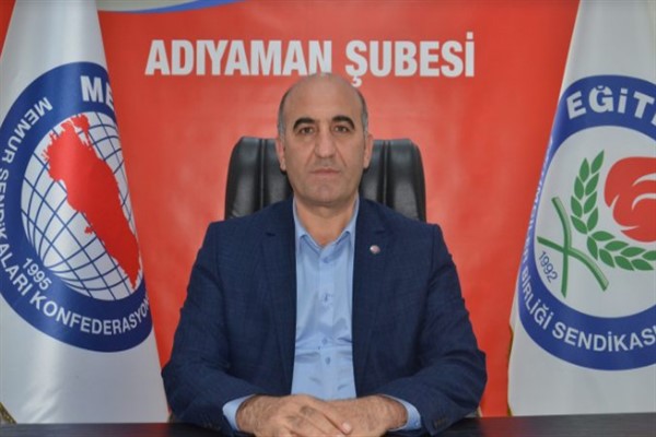 Memur-Sen Adıyaman İl Temsilcisi Deniz: "Kamu çalışanlarına ilave artış yapılmalıdır"