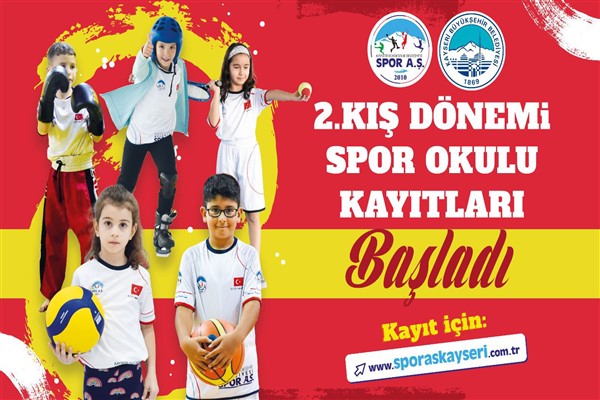 Kayseri'de 2. Kış Dönemi Spor Okulu kayıtları başladı