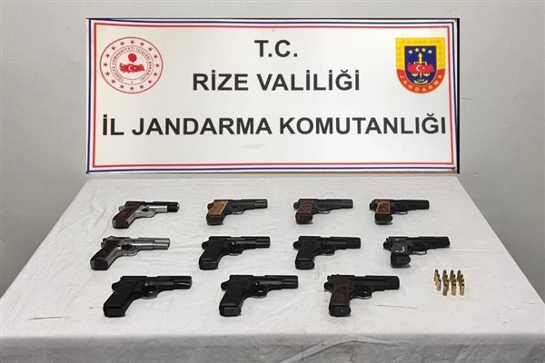 Rize'de silah kaçakçılığı operasyonu