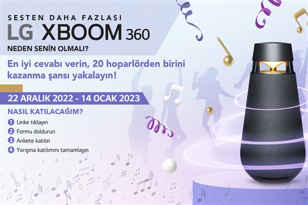 Soruları cevapla LG XBOOM 360 XO3 senin olsun